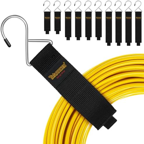 Trilancer Heavy Duty Storage Straps, Cord Organizer and Hanger (10-Pack) by Trilancer