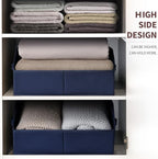 Homsorout Closet Baskets for Shelves Trapezoid - Decorative Storage Baskets with Handle, Closet Bins for Organization, Shelf Storage Bins for Clothes, Books, Home, Office, 3 Pack, Navy Blue - Image 4