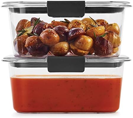 Rubbermaid Brilliance BPA-Free Food Storage Containers, Medium Deep, 4.7 Cup, Airtight & Leak-Proof, Microwave & Dishwasher Safe, 4 Count (Pack of 2) - Image 3