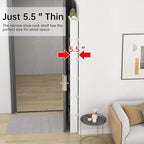 MAGINELS 5-Tier Slim Shoe Rack Organizer,Thin Storage Shelf for Closet,Hidden Shoes Cabinet for Small Spaces,Narrow Shelves for Wall Behind Door,Entryway,White - Image 3