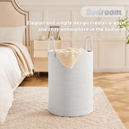 Artfeel Laundry Basket,Woven Cotton Rope Laundry Hamper,40L for Decorative Storage of Dirty Clothes,Toys and Blankets in Bathroom,Baby Room and Living Room - Image 3