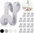 Mlici 60 Pcs Space Saving Hanger Connector Hooks for Closet Organizer, Gray by Mlici