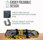 Extra Large Utility Tote Bag - Oversized Collapsible Reusable Wire Frame Rectangular Canvas Basket With Two Exterior Pockets For Beach, Pool, Laundry, Car Trunk, Storage - Sunflower - Image 6