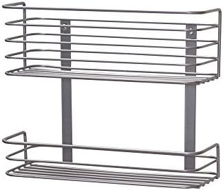 Household Essentials 1228-1 Double Basket Door Mount Cabinet Organizer | Mounts to Solid Cabinet Doors or Wall by HouseholdEssentials