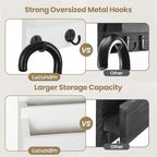 Mail and Key Holder, Wall Key Holder with 2 Mail Organizer Slot and 3 Hooks - Image 4