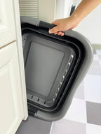 SAMMART Collapsible 3 Handled Plastic Laundry Basket - Foldable Pop Up Storage Container/Organizer - Portable Basket - Space Saving Hamper/Basket (Grey/Black, 3 handled rectangular) - Image 6