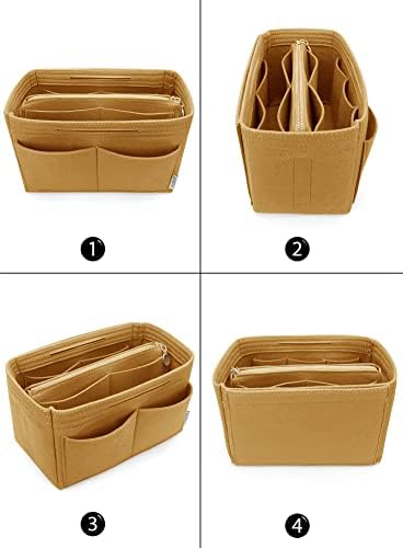 LEXSION Felt Purse Organizer Insert, Tote Bag Shaper Dividers with 5 Sizes - Image 3