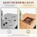 3 Pack Leather Valet Tray, 3 Sizes Catchall Tray Desk Organizer for Key Jewelry Trinket Watch Perfume Coin, for Entryway Table Nightstand Dresser Vanity Travel, Brown - Image 4