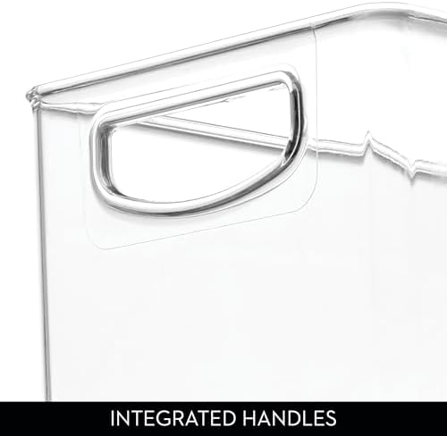 iDesign Plastic Stackable Pantry Bin with Handles, Set of 2, Clear - Image 5