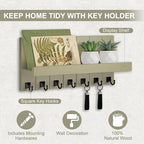 Key Holder for Wall, Decorative Key Holder with Shelf - Image 2
