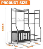TORACK Golf Bags Stand with Ball Storage, Large Capacity Garage Sports Equipment Organizer - Image 3