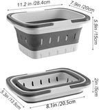 2 Pack Portable Folding Plastic Shower Caddy Basket, Perforated, Travel Bathroom Organizer for Bedroom, Shower, Collage Dorm Room, Camping and RV Use (Blue, 2 pack) - Image 2