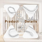 pson 20Pcs Stainless Steel Hanger Connector Hooks, Clothes Hanger Extender Cascading Hooks for Space Saving Wardrobe Storage(Silver) - Image 3