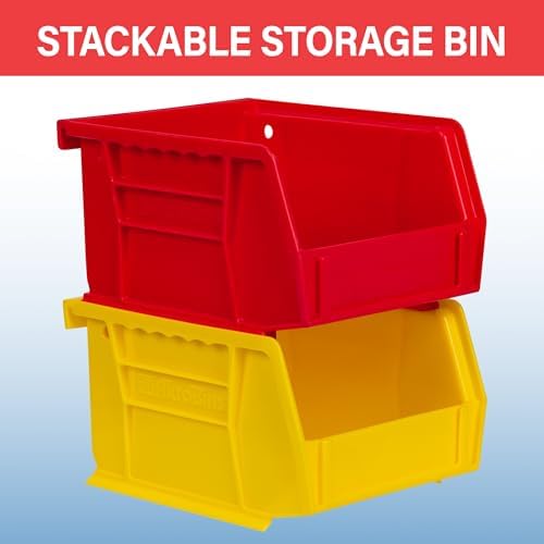 Akro-Mils 30210 AkroBins Plastic Storage Bins, 5"x4"x3", Yellow, 6-Pack - Image 4