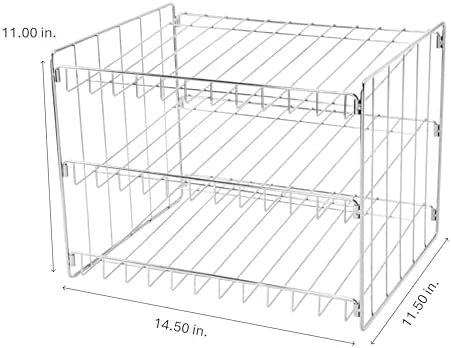 Kitchen Details 3 Tier Can Organizer | Chrome Steel Canned Food Storage Rack | Holds 36 Cans | Space-Saving Pantry & Cabinet Storage Solution | Easy Access to Canned Goods | Freestanding Design - Image 2