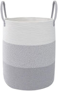 105L Extra Large Laundry Basket, Clothes Hamper with Handles- Grey by HZFTJOY