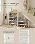 VASAGLE 2-Tier Shoe Rack for Closet, Stackable Shoe Organizer Shelf - Image 5
