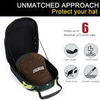 GERMUN Hard baseball hat case, Hat Carrier Travel Case with Adjustable Shoulder Strap, Hat cap case for 6 Baseball Caps - Perfect for Traveling (Camo Green) - Image 2