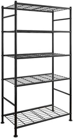 Sakugi Storage Shelves - 5 Tier Shelf Organizer, Heavy Duty Garage Shelving Unit with Leveling Feet, Stable Metal Shelves Organizer for Pantry, Kitchen and Closet, 33.0" W x 12.6" D x 72.0" H, Black by Sakugi
