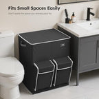 SOLEDI 180L Double Laundry Hamper with Lid and 2 Side Pockets, Dual Hamper - Image 6