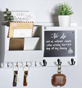 Ziivita Key Holder for Wall - Mail Holder Organizer Wall Mount with Shelf - Hanging Key Rack Hanger with Hooks Decorative for Home Coat Letter Dog Leash Entryway Living Room Decor by Organizealifewelllived