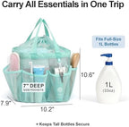 Mesh Shower Caddy Portable with Drawstring - 2-Handle Shower Bag for Dorm - Image 3