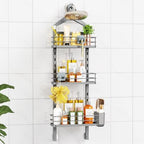 ODesign 3 Tier Adjustable Shower Caddy Hanging Over Head Anti-Swing Grey by ODesign