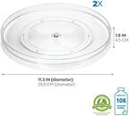 iDesign 11-Inch Round Lazy Susan Organizer for Kitchen or Pantry Storage - 2 Count - Clear (Pack of 8) - Image 3