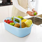 Goderewild Multi-Purpose Plastic Cleaning Caddy with Handle, Shower Caddy Organizer/Storage Basket/Totes Portable for Bathroom Supplies, Cleaning Products, Under Sink Tool, Housekeepers (Blue) - Image 6