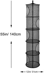 Hanging Stuffed Animal Storage Hammock Net 5 Tiers, Black - Image 3