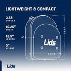 Lids Hat Travel Case – Baseball Cap Carrier for 6 Hats, Durable Black Exterior with Grey Interior, Storage with Handle & Adjustable Shoulder Strap, Hard Hat Organizer for Travel & Closet - Image 3