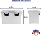 Sheffield 12763 XL Transparent Storage Bins With Lids, 2-Pack Stackable Storage Bins, Made in USA, Lockable and Water-Resistant Containers with Lids, Plastic Containers for Home, Classroom, and Dorm - Image 2