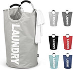 DOKEHOM 125L X-Large Laundry Basket Bag, Collapsible Tall Hamper, Grey by DOKEHOM