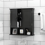 TaoHFE Black Medicine Cabinet Bathroom Over the Toilet Storage Cabinet - Image 4