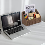 Mail Organizer Countertop,Mail Organizer For Desk,Mail Basket(Brown) - Image 3