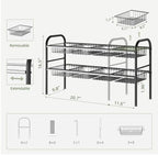 Under Sink Organizers and Storage,Expandable under cabinet organizer Shelf - Image 3