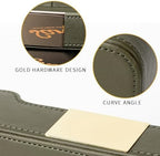 SANZIE Luxury Leather Tray Organizer, Valet Tray Key Bowl (Khaki Green) - Image 5