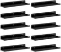 Lifewit Acrylic Floating Shelves for Wall 14" Black, 10 Pack by Lifewit