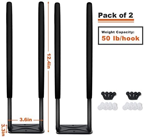 Wallmaster Wall Mount Garage Hooks, Heavy Duty Long Utility Storage Hooks - Image 3