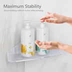 Sotfamily Plastic Shower Caddy Corner (for 90° Only), 4 Pack, Frosted Clear - Image 4