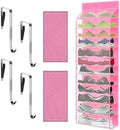 Kotkn Over The Door Shoe Organizer with 12 Large Breathable Pockets - Durable Hanging Storage for the Entire Family's Shoes (Pink) by Unknown