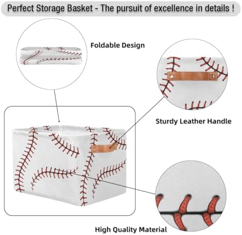 Sports Ball Storage Basket Toy Storage Bins Collapsible Cube Organizer - Image 6