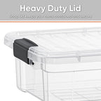 Superio 7.4 Quart Clear Plastic Storage Bin with Lid, Stackable Organizer Box, BPA-Free Storage Container for Home, Garage, School & Office, 1 Pack - Image 3