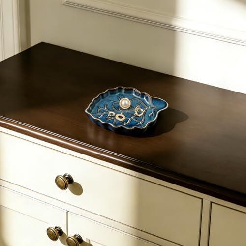 Ceramic Leaf Ring Dish, Trinket Tray with Gift Box - Image 4