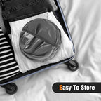 TECHMILLY Pop Up Foldable Laundry Basket, Mesh Laundry Hamper with Reinforced Handles for Dirty Clothes Storage in Dorm, Laundry Room, Bathroom, Grey(Fabric) - Image 4