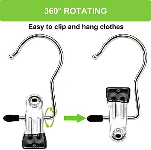 Laundry Hooks Hanging Clips Clothes Pins Closet Hanger Organizer Clamps Socks Towel Clips Heavy Duty Clothespins Bulk Hanger Clips for Closet Travel Pants Socks Handbags, 90 Pack - Image 4