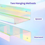 upsimples 4 Pcs 15" Iridescent Acrylic Shelves for Wall Decor and Display - Image 6
