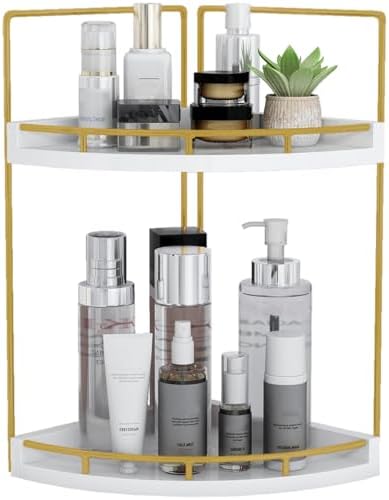 Dorhors Corner Bathroom Counter Organizer,Vanity Countertop Storage Shelf by Dorhors