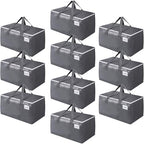 BlissTotes Large Moving Boxes and with Zippers & Handles Moving Supplies with lids, Heavy Duty Totes for Storage Bags for Space Saving, Fold Flat, Moving and Storing, 10 Pack by BlissTotes