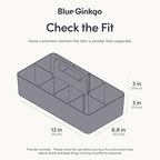 BLUE GINKGO Stackable Organizer Caddy, Long, Grey, Made in Korea - Image 3